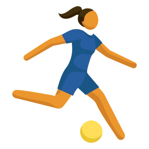 Soccer player flat PNG art