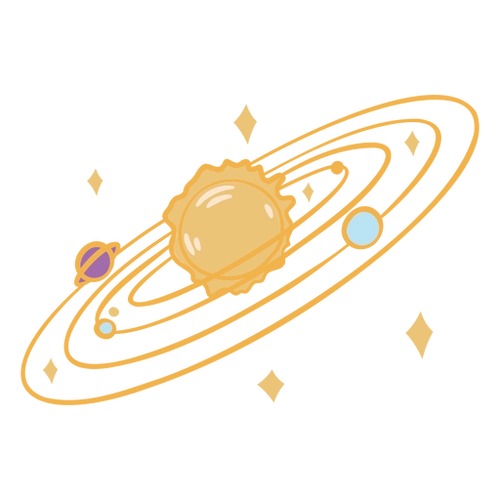 Sparkling Cosmic System PNG