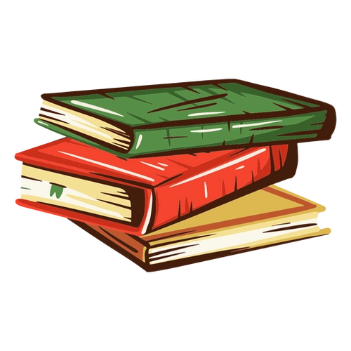 Stacked school books png design