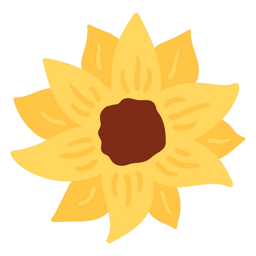 Sunflower Floral PNG Design