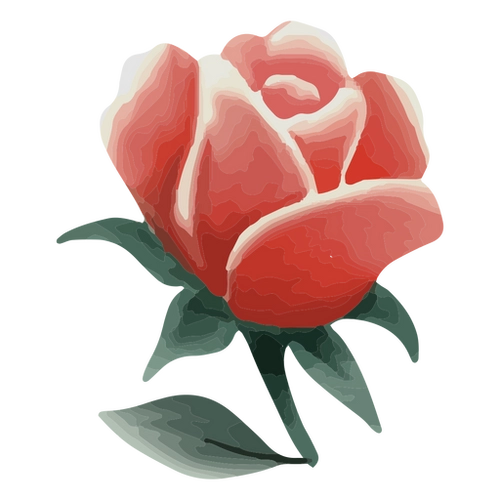 Textured Pink Rose PNG Design