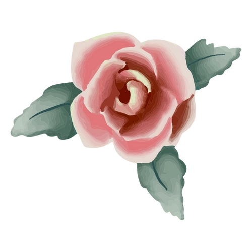 Textured Rose Leaves PNG Art