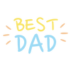 Top Dad Badge Lettering PNG Illustration