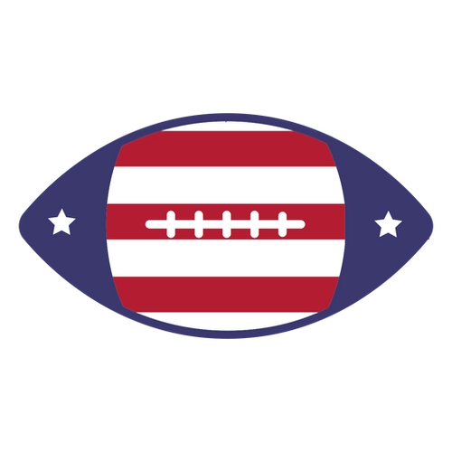 USA Flag Football Flat Design