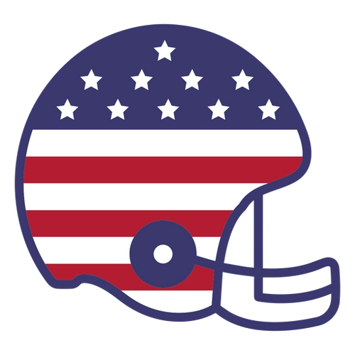 USA Flag Football Helmet Design