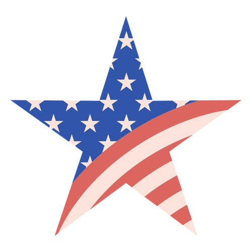 USA Star Flag PNG Art