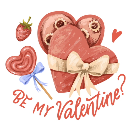 Valentine's Angel Badge PNG