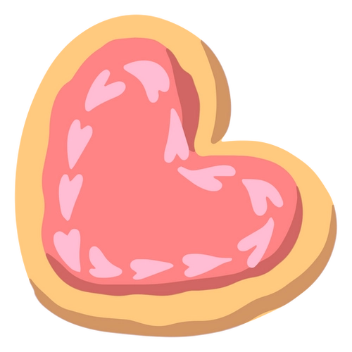 Valentine's Heart Cookie PNG