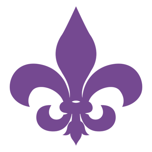 Violet Fleur-de-lis Carnival Silhouette