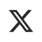 X Twitter black isolated  logo