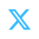 X Twitter light blue logo